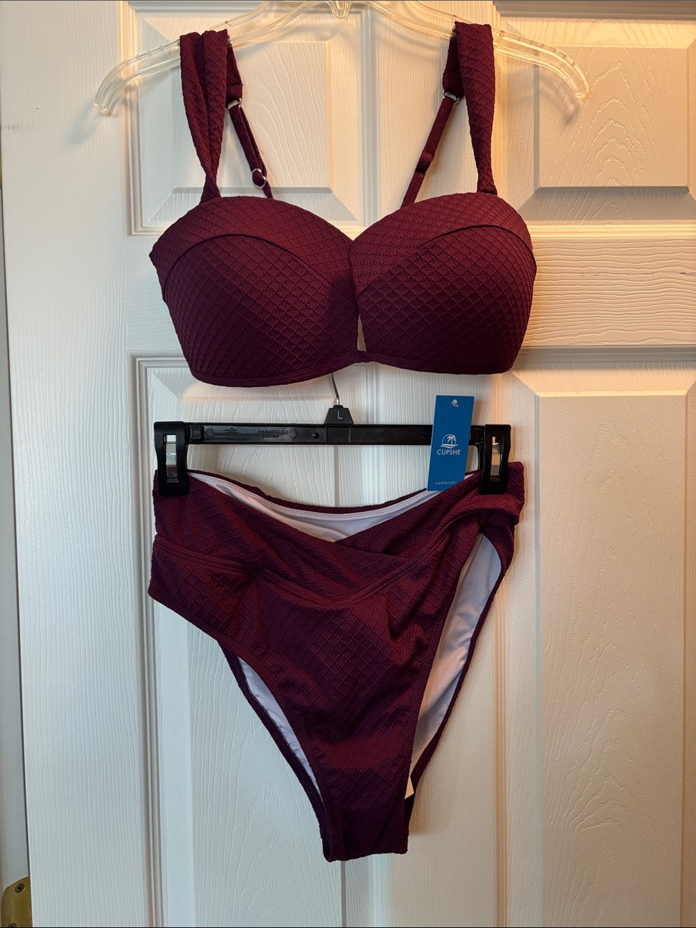 NWT CUPSHE Under A Spell Purple Bikini Set(Textured)